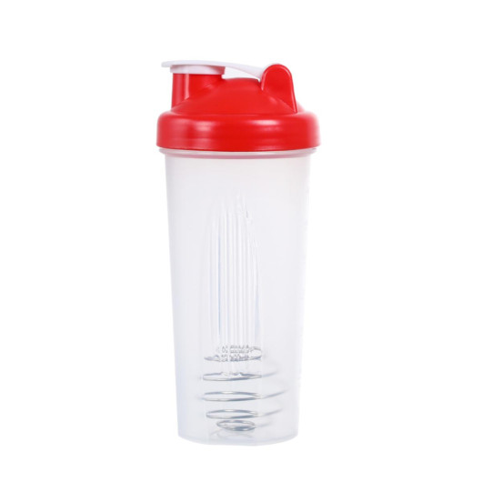 Large Protein Shaker Cups Clear Red